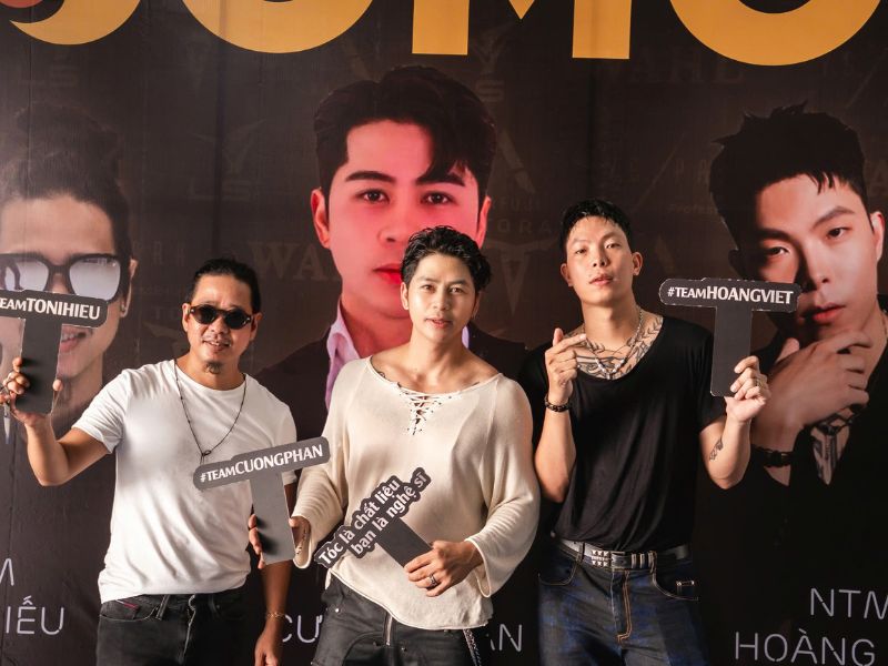 Giảng viên đào tạo khóa học cắt tóc SEMINAR 08.08: NTMT Cường Phan, NTMT Hoàng Việt, NTMT Toni Hiếu