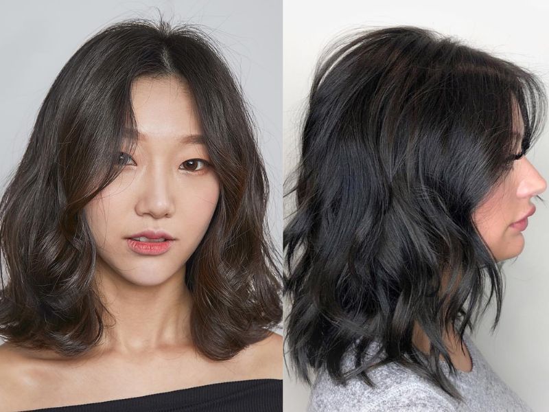 Kiểu tóc công sở Lob uốn