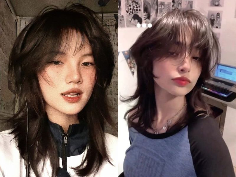 Kiểu tóc Mullet Layer nữ cho mặt trái xoan