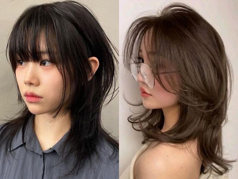 Kiểu tóc Mullet Layer nữ cho mặt vuông