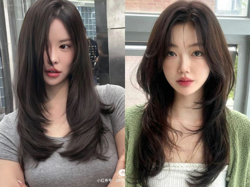 Kiểu tóc nữ Thu Đông layer