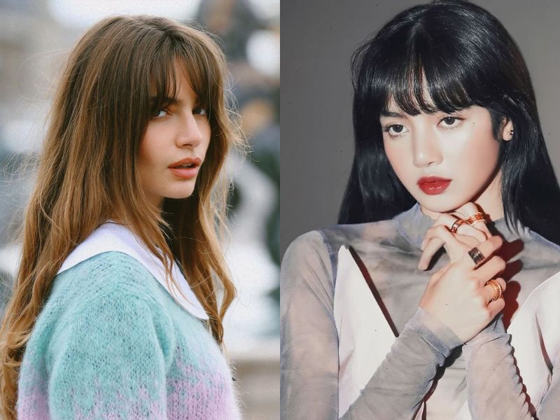 Kiểu tóc Pháp dài với mái bằng