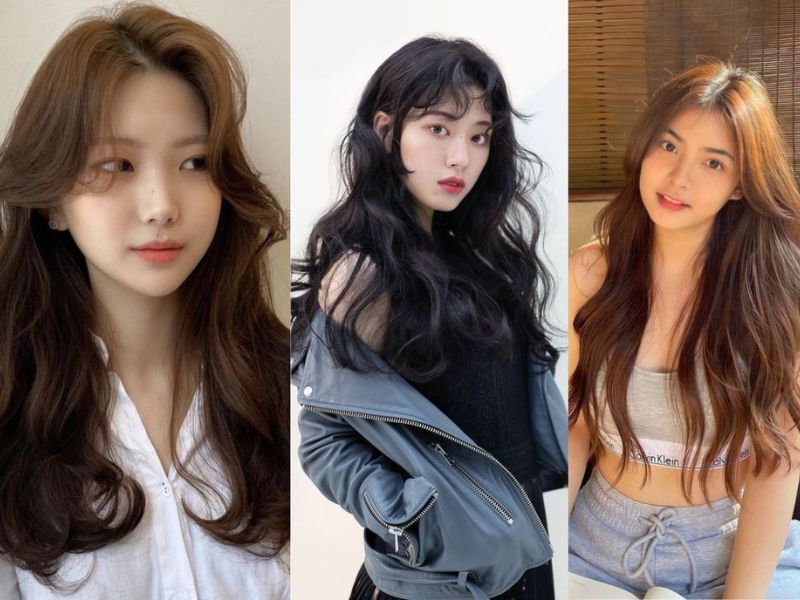 Kiểu tóc Pháp dài xoăn nhẹ