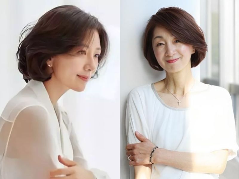 Phụ nữ trung niên có thể thử các kiểu tóc Hàn Quốc nữ nào