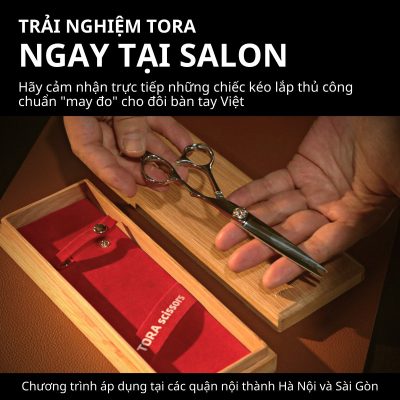 Kéo cắt tóc thủ công được trải nghiệm tại salon của bạn