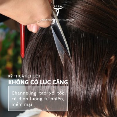 Kỹ thuật chuốt trên kéo tạo xớ tóc có định lượng tự nhiên và mềm mại